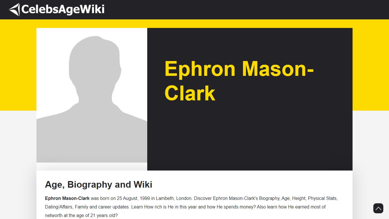 Ephron Mason-Clark Biography, Age, Height, Wife, Net Worth, Family